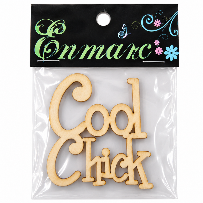 Doodles - Enmarc - “Cool Chick” Die-Cut Chipboard Craft Words