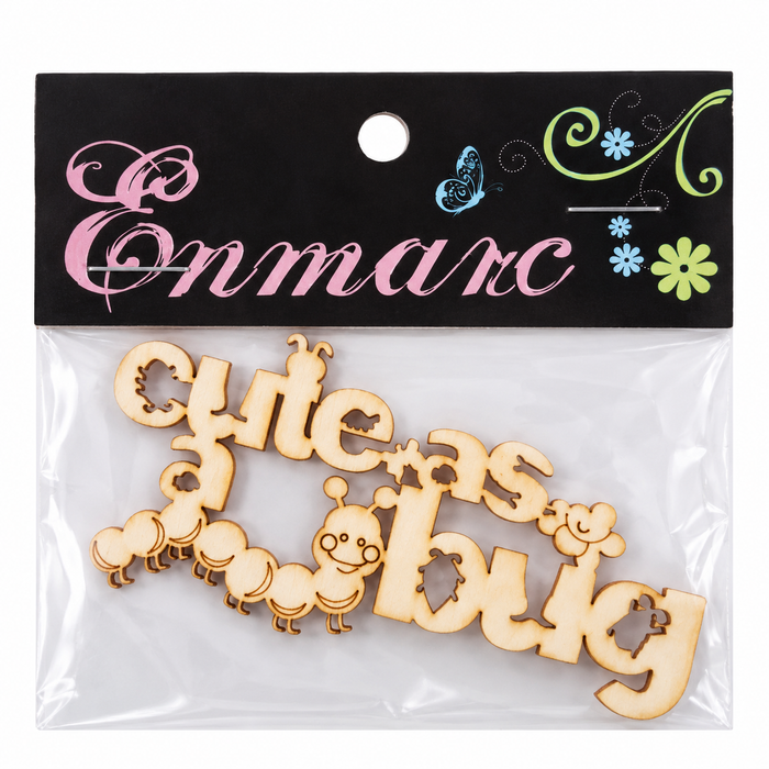 Doodles - Enmarc - "Cute as a Bug" Chipboard Embellishment