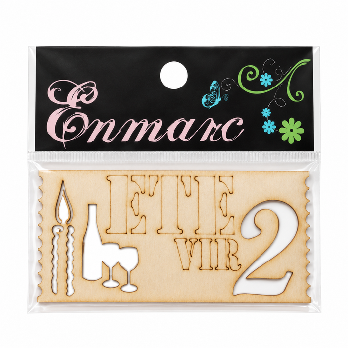 Doodles - Enmarc - "Ete vir 2" Chipboard Embellishment