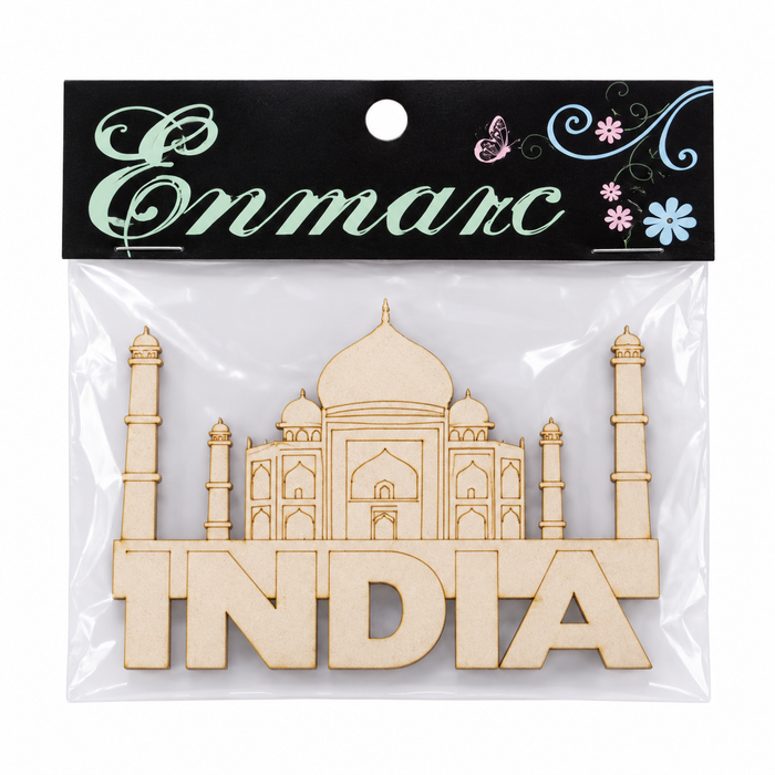 Doodles - Enmarc - Going Places, "India" Chipboard Embellishment