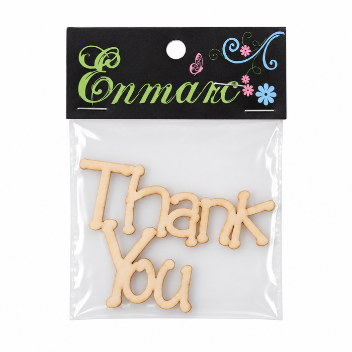 Doodles - Enmarc - "Thank You" Chipboard Embellishment