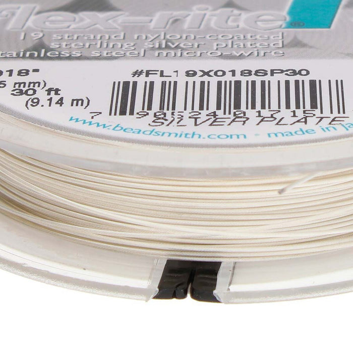 FLEXRITE 19 STRAND 0.018 SILVER PLT - 30 FT