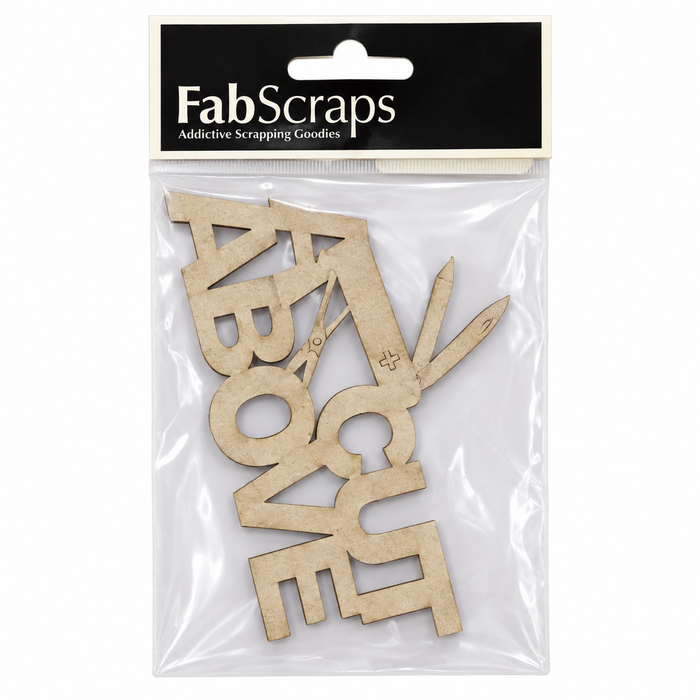 Doodles - FabScraps - “A Cut Above" Chipboard Embellishment