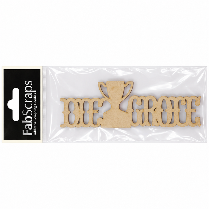 Doodles - FabScraps - “Die Grote" Chipboard Embellishment