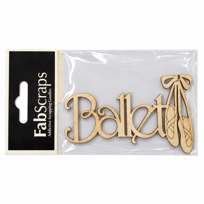 Doodles - FabScraps - “Ballet" Chipboard Embellishment