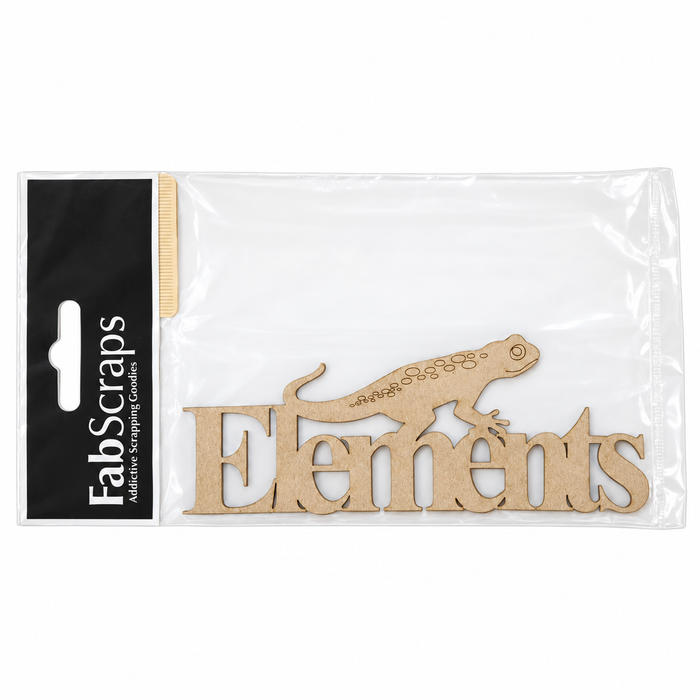 Doodles - FabScraps - “Elements" Chipboard Embellishment