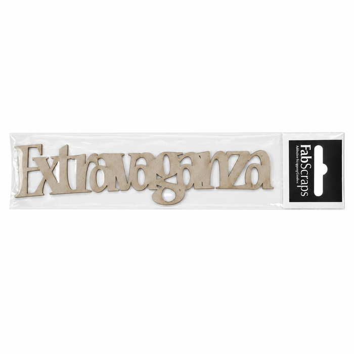 Doodles - FabScraps - "Extravaganza" Chipboard Embellishment