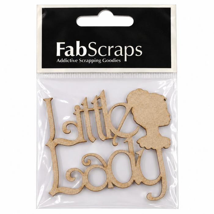 Doodles - FabScraps - "Little Lady" Die-Cut Chipboard Embellishment