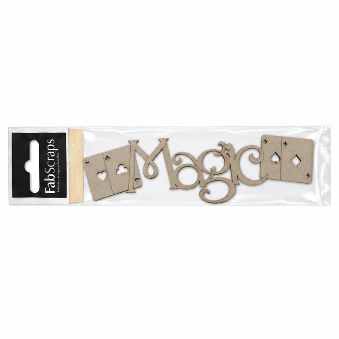 Doodles - FabScraps - "Magic" Chipboard Embellishment