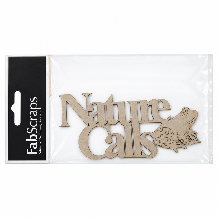 Doodles - FabScraps - "Nature Calls" Chipboard Embellishment