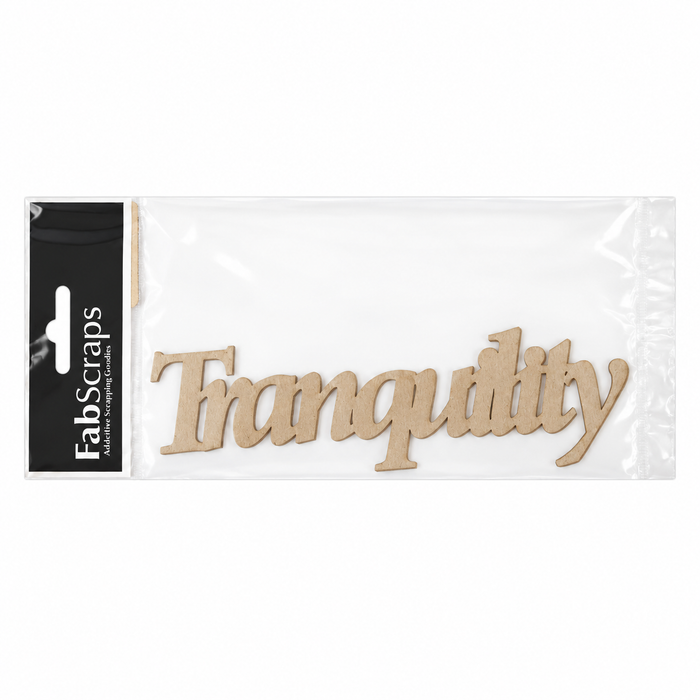 Doodles - FabScraps - "Tranquility" Chipboard Embellishment