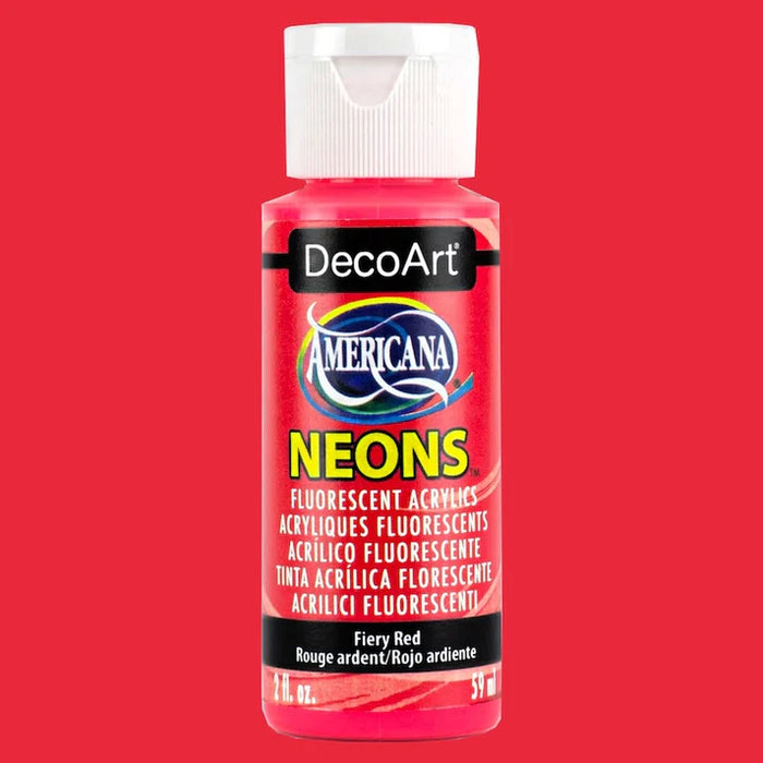 DecoArt - Americana Neons 2oz - Fiery Red