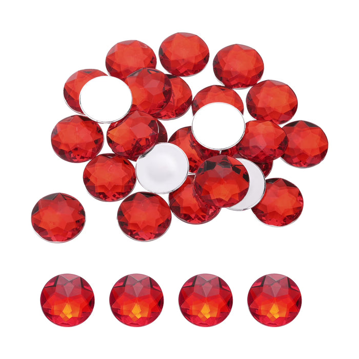 Pebbles - Flatback Rhinestones - Red - 10mm