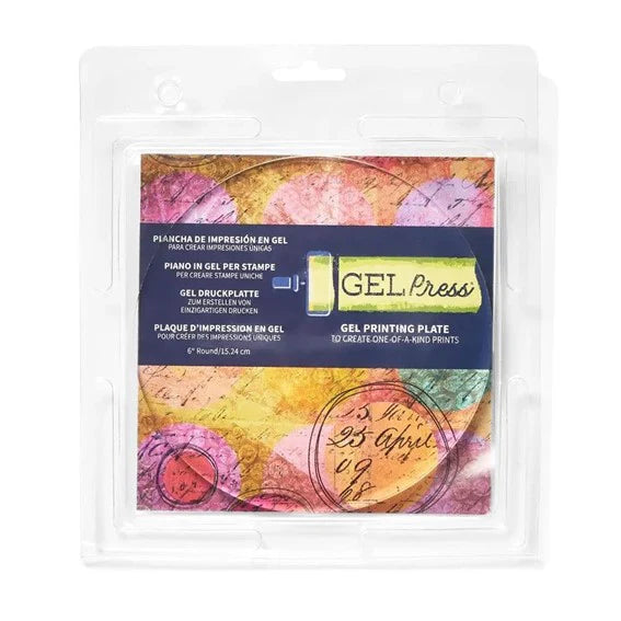 Gel Press - Monoprinting Gel Plate Round 6"
