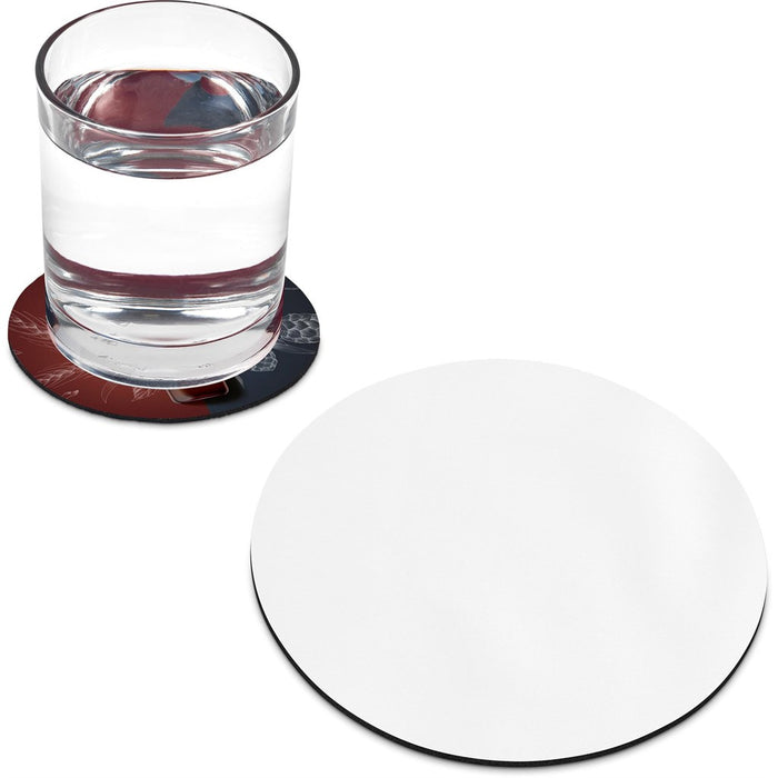 Doodles - Polmos Sublimation Coaster - Solid White - 2pk