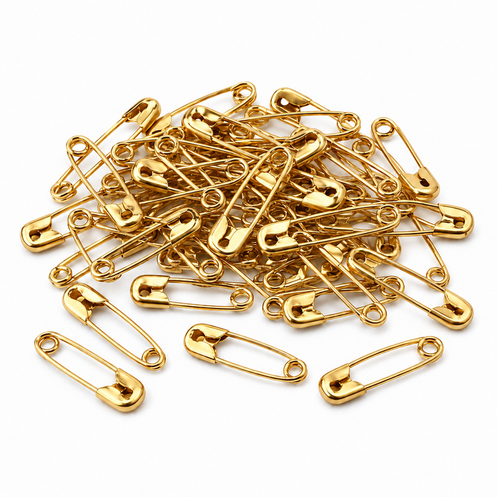 Doodles - Mini Safety Pins - 32mm - Gold - 20pk