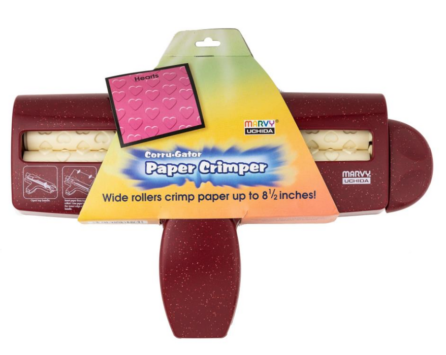 Corru-Gator Paper Crimper 8.5" - Hearts