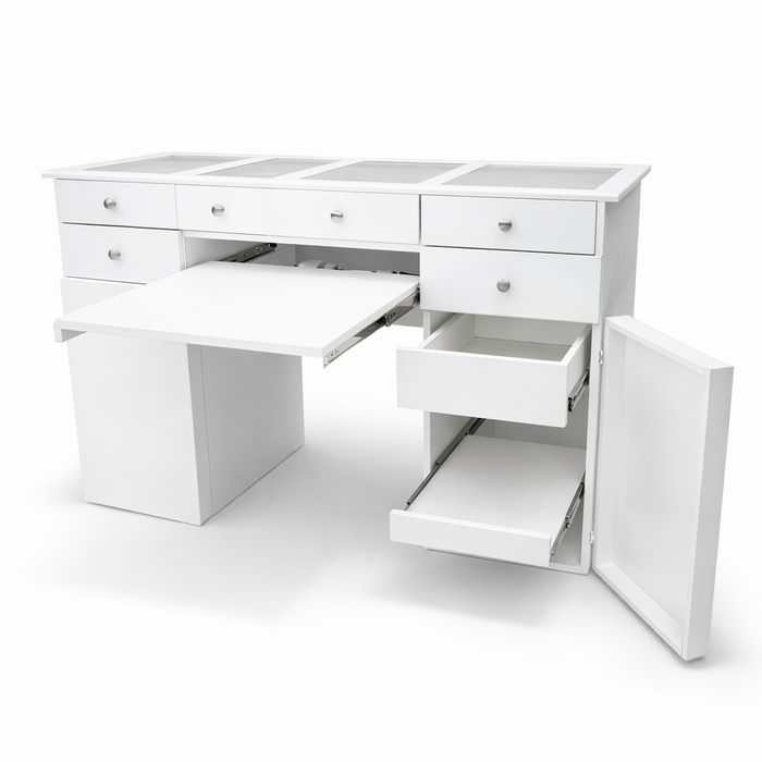 Doodles - Not Too Shabby - Crafter's Desk, See Through Top, Walnut