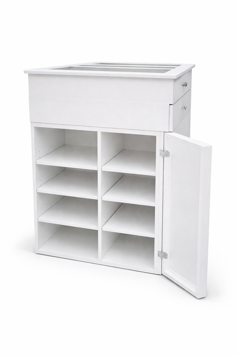 Doodles - Not Too Shabby - Crafter's Desk, See Through Top, Walnut