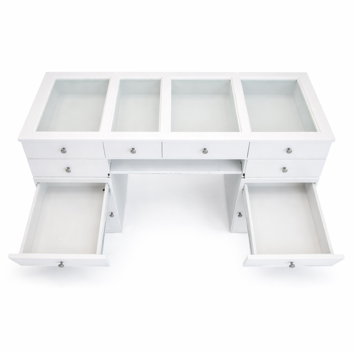 Doodles - Not Too Shabby - Crafter's Desk, See Through Top, Walnut