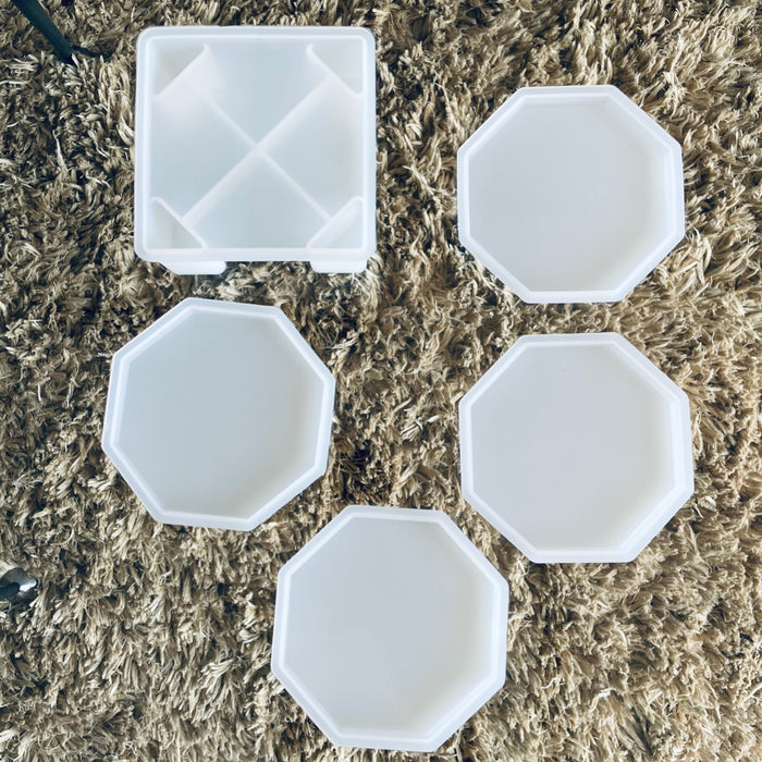 Doodles - Laplaz Coaster Mold Set - Hexagonal With Storage Holder