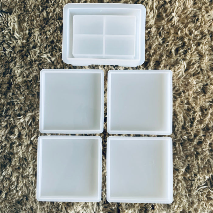 Doodles - Laplaz Coaster Mold Set - Square With Storage Holder