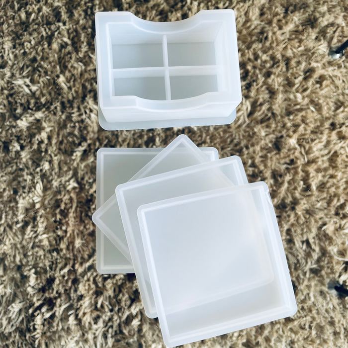 Doodles - Laplaz Coaster Mold Set - Square With Storage Holder