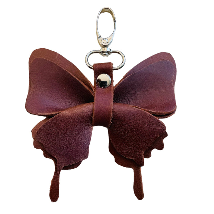 Doodles - Leather Keyring Butterfly W10cm x H10cm 1pc