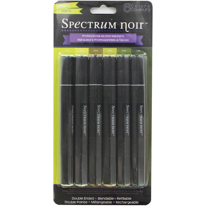 Crafter's Companion - Spectrum Noir - Colouring System Alcohol Markers - Green Verts