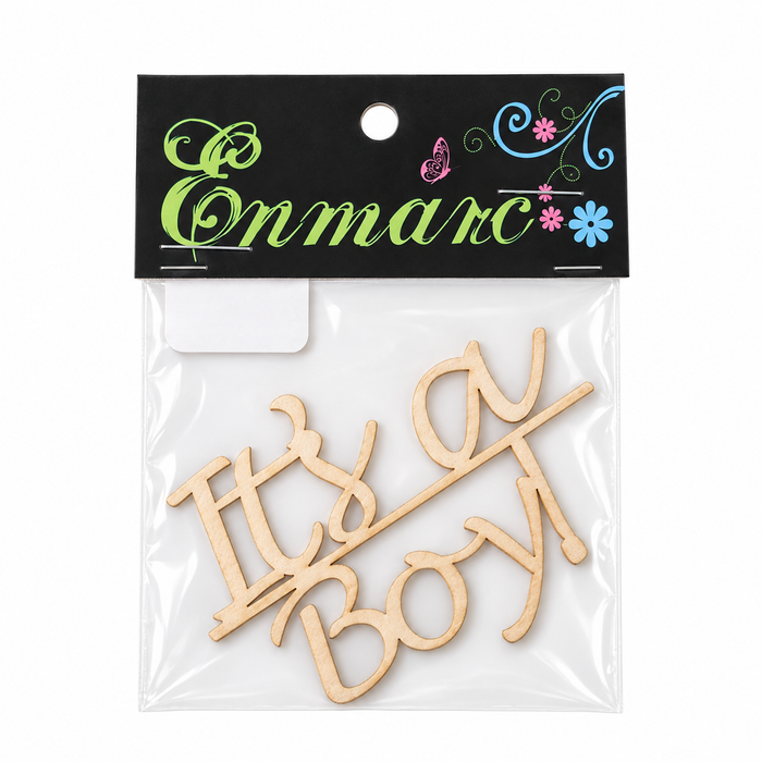 Doodles - Enmarc - "It’s a Boy!" Chipboard Embellishment