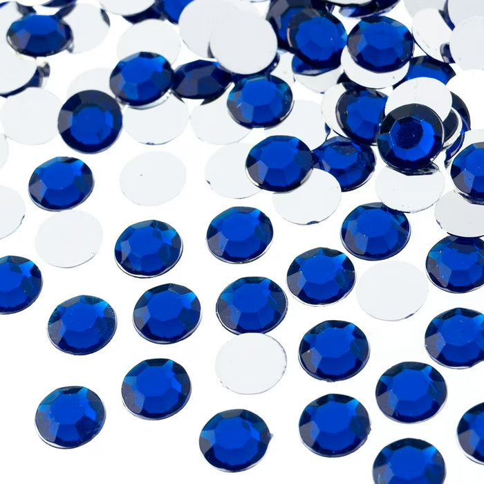 Pebbles - Flatback Rhinestones - Dark Blue - 8mm
