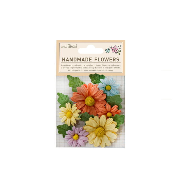Little Birdie - Handmade Flowers Anya - Vibrant Aura 6pcs