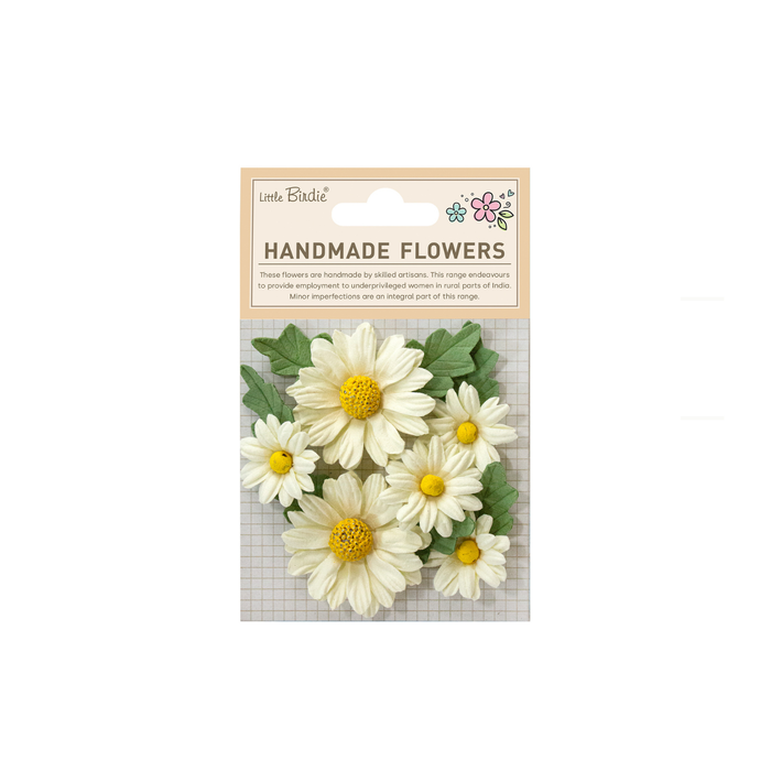 Little Birdie - Handmade Flowers Anya - Ivory Pearl 6pcs