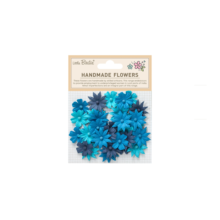 Little Birdie - Handmade Flowers Valerie - Blue Sky 32pcs