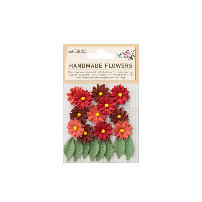 Little Birdie - Handmade Flowers Cyra - Ruby Aura 20pcs
