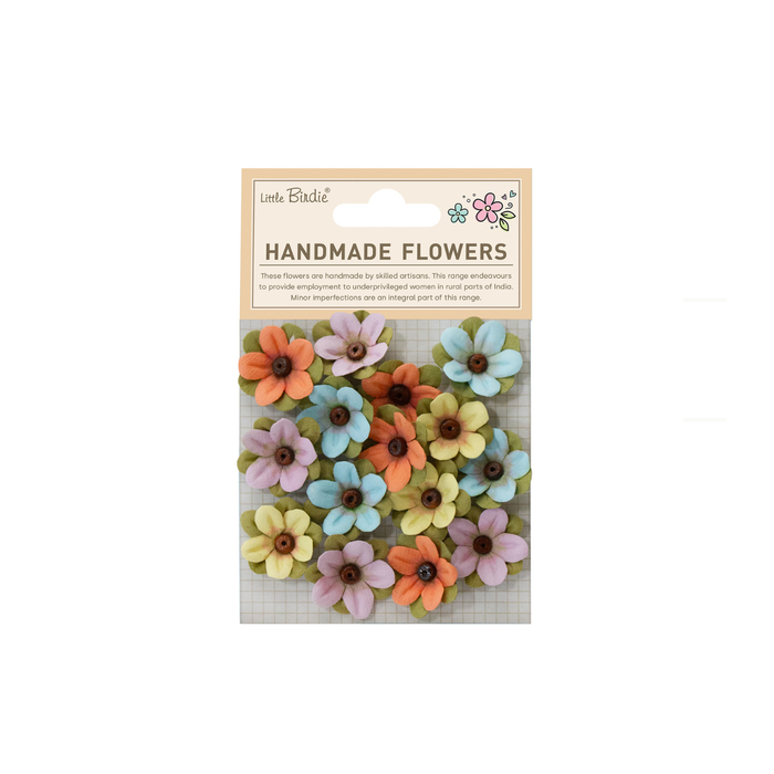 Little Birdie - Handmade Flowers Nicole - Juno Vibrant Aura 15pcs