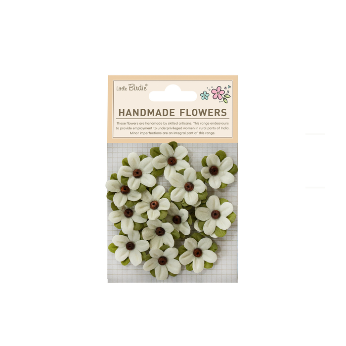 Little Birdie - Handmade Flowers Nicole - Juno Ivory Pearl 15pcs