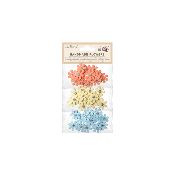 Little Birdie - Handmade Flowers Luna - Vibrant Aura 45pcs