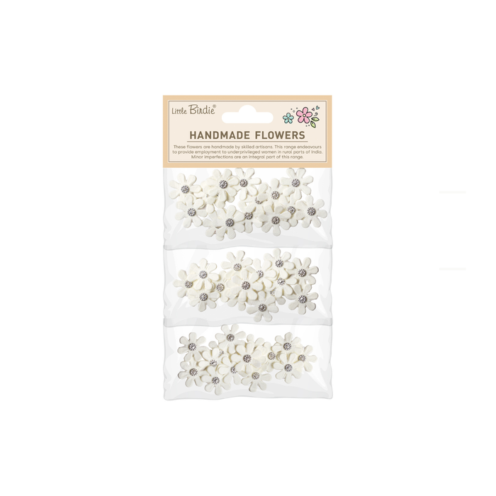Little Birdie - Handmade Flowers Luna - Ivory Pearl 45pcs
