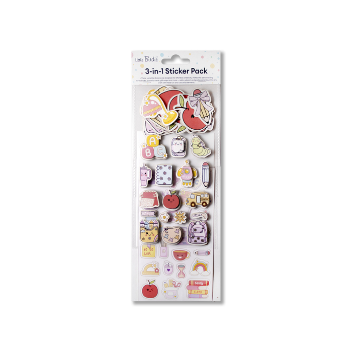 Little Birdie 3D -3 in 1 Pack - Stickers, Embellishments & Ephemera - School Delights