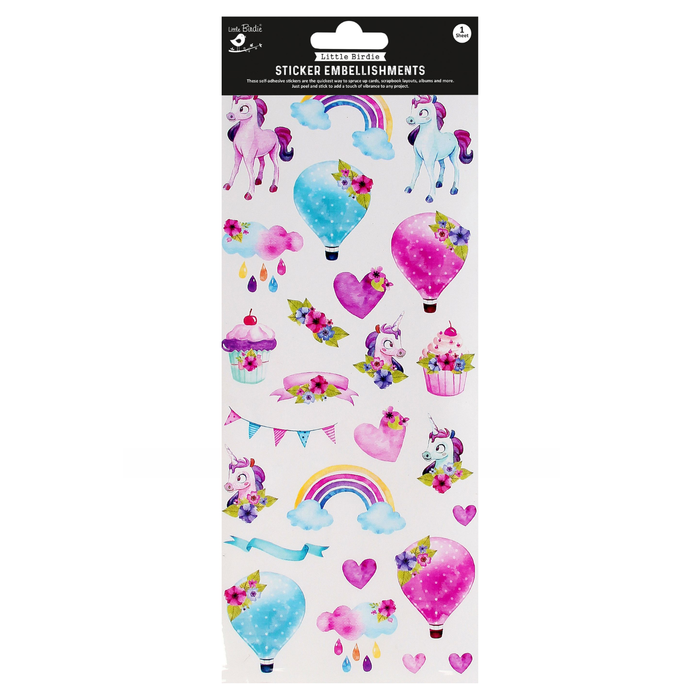 Little Birdie Peel off Sticker - Peel off Sticker - Rainbow Unicorn
