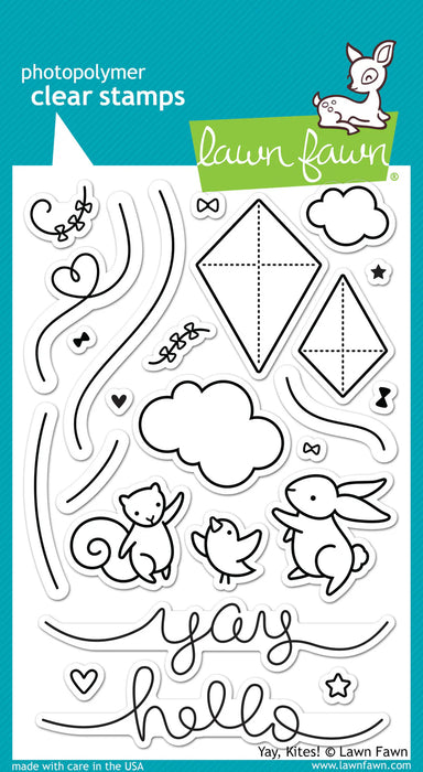 Lawn Fawn - Clear Stamps 4"x6" - Yay, Kites!