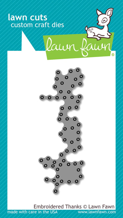 Lawn Fawn - Custom Craft Die - Embroidered Thanks