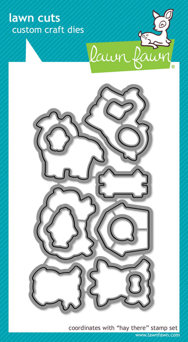 Lawn Fawn  - Custom Craft Die - Hay There Lawn Cuts