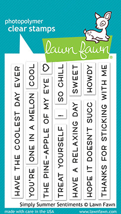 Lawn Fawn - Clear Stamps 4"x6" - Simply Summer Sentiments