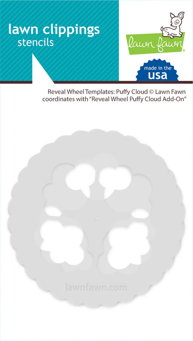 Lawn Fawn - Clippings Stencils - Reveal Wheel: Puffy Cloud