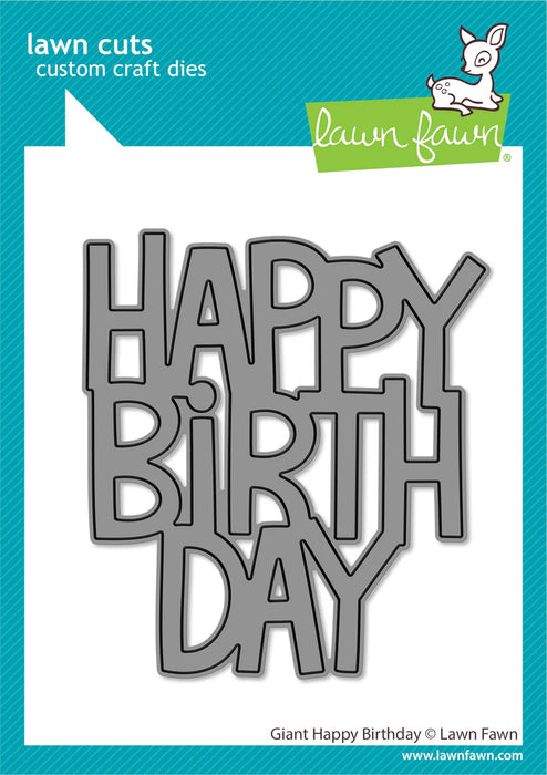 Lawn Fawn - Custom Craft Die - Giant Happy Birthday