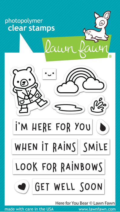 Lawn Fawn - Clear Stamps - Here For You Bear