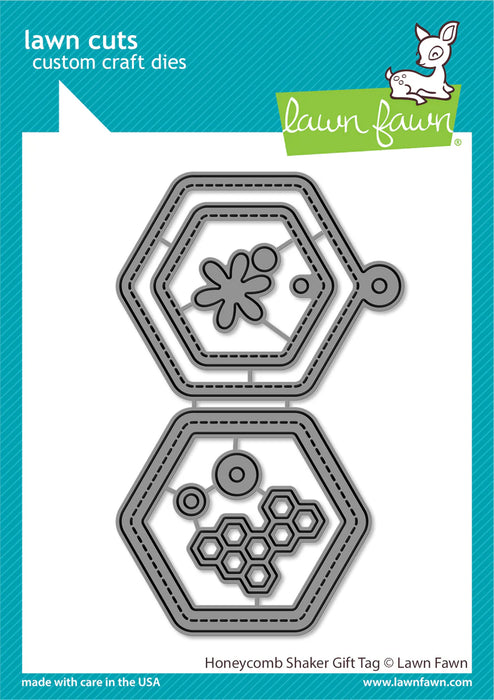 Lawn Fawn  - Custom Craft Die - Honeycomb Shaker Tag