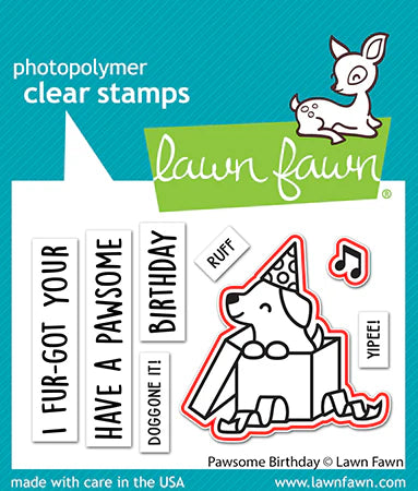 Lawn Fawn - Custom Craft Die - Pawsome Birthday